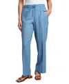 Jones New York Pull-on Drawstring Linen-blend Pant In Blue