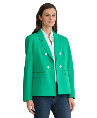 Jones New York Faux Double Breasted Blazer In Green