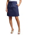 Jones New York Drawstring Linen Blend Pencil Skirt In Blue