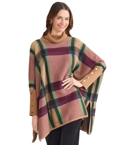 Jones New York Women's Drop Shoulder Turtle Neck Sweater