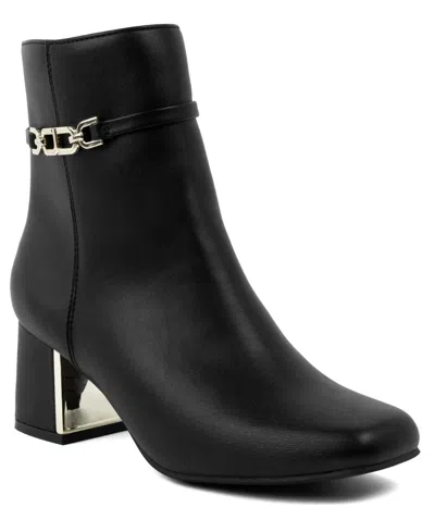 Jones New York Women's Durling Block Heel Booties In Animal Print