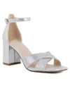 Jones New York Women's Eacross Block Heel Dress Sandals In Light Silver