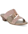 Jones New York Eanna Embellished Wedge Heel Sandals In Rose