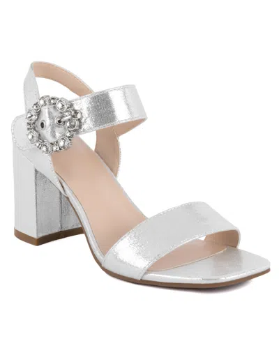 Jones New York Women's Earleny Embellished Block Heel Dress Sandals