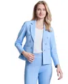 Jones New York Faux Double Breasted Jacket In Chintz Blue