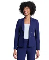 Jones New York Faux Double Breasted Jacket In Pacific Navy