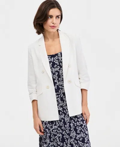 Jones New York Women's Faux Double-breasted Jacket In White