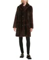 Jones New York Women's Faux-fur Single-breasted Blazer Coat In Brown Mink