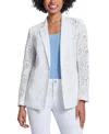 Jones New York Floral Jacket In White