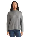 Jones New York Rhinestone Mock Neck Sweater In Gray