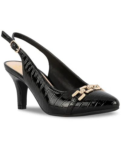 Jones New York Gildyy Pave Link-detail Slingback Pumps In Black