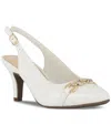 Jones New York Gildyy Pave Link-detail Slingback Pumps In White