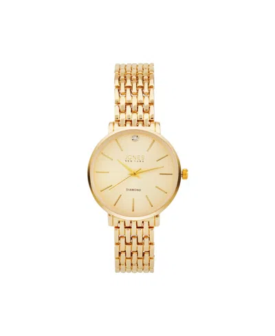 Jones New York Women's Gold-tone Metal Bracelet Watch 34mm In Champagne Gold-tone,gold-tone