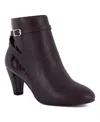 Jones New York Helini Womens Animal Print Faux Leather Booties In Burgundy