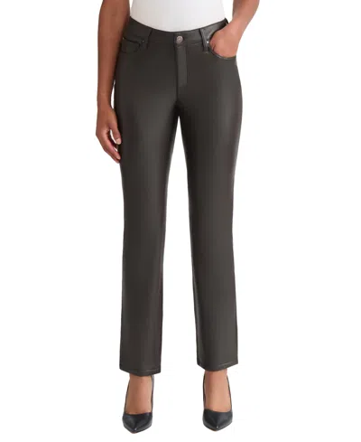 Jones New York Women's High Rise Elastic Waistband Pants In Brown