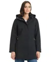 Jones New York Women's Hooded Softshell Coat In Black