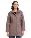 Jones New York Women's Hooded Softshell Coat In Brown