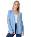 Jones New York Malibu Yarn Open Front Cardigan In Bluebell