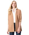 Jones New York Petite Open-front Long-sleeve Cardigan In Caramel
