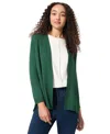 Jones New York Open Front Cardigan In Forest Green