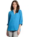 Jones New York Women's Jasper Roll-tab Blouse In Multi
