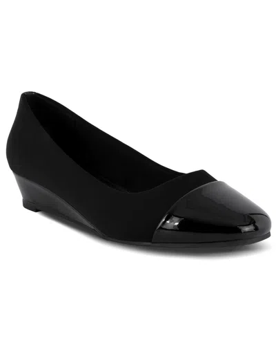 Jones New York Women's Junelle Cap Toe Wedge Flats In Black