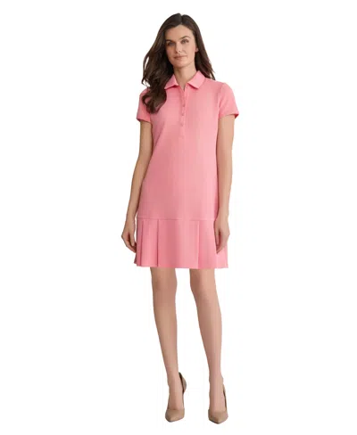 Jones New York Karolina Pleated Polo Dress In Pink