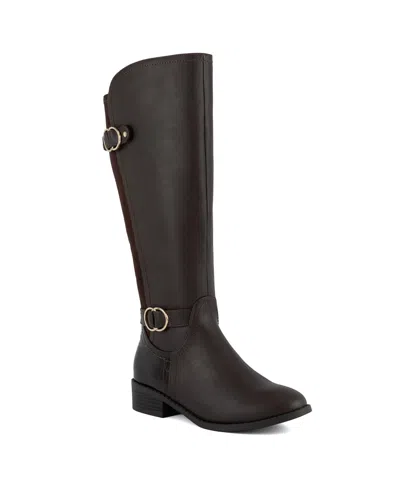 Jones New York Women's Leandraa Knee High Riding Boots In Dark Brown