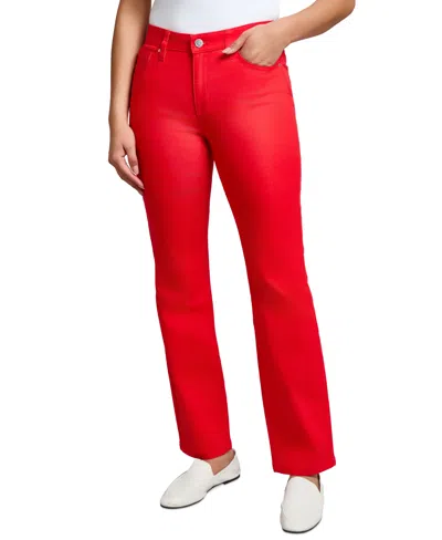 Jones New York Women's Lexington Mid Rise Straight Leg Denim Jeans