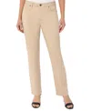Jones New York Solid Stretch Pull-on Straight Leg Pant In Jones Khaki