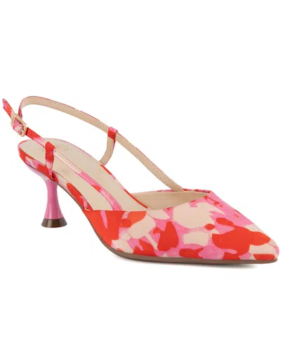 Jones New York Women's Lina Pointed Toe Slingback Pumps In Pink Multi