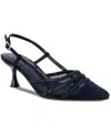 Jones New York Women's Lindala Kitten Heel Slingback Evening Pumps In Navy