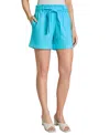 Jones New York Linen Blend Belted Pull-on Shorts In Aqua Wave