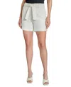 Jones New York Linen Blend Belted Pull-on Shorts In Nyc White