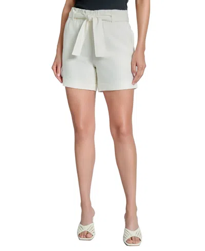 Jones New York Linen Blend Belted Pull-on Shorts In White