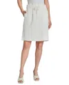 Jones New York Drawstring Waist Pencil Skirt In Nyc White
