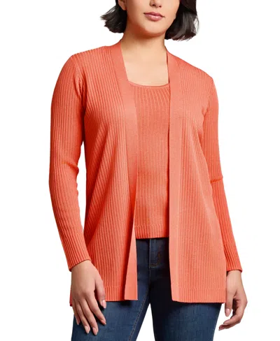JONES NEW YORK WOMEN'S LONG-SLEEVE SIDE-SLIT CARDIGAN SWEATER