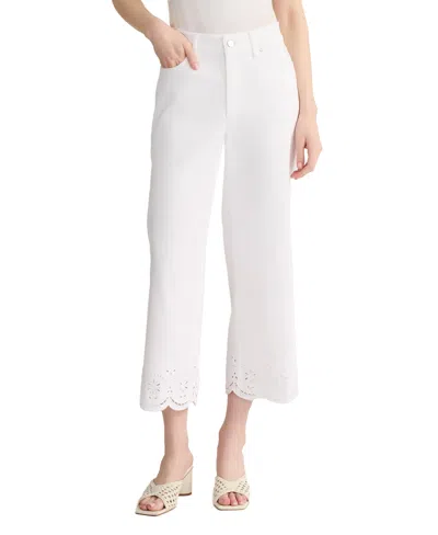 Jones New York Women's Mid Rise Cropped Pants In White