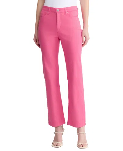 Jones New York Women's Mid-rise Lexington Straight Jeans In Pink