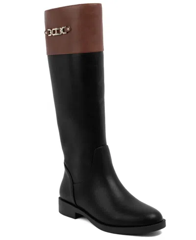 Jones New York Women's Minella High Shaft Boot Wide Calf In Black