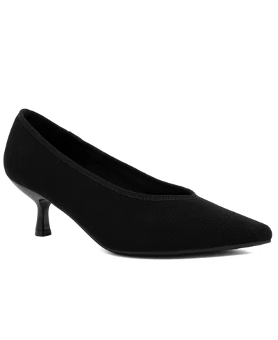Jones New York Women's Nellon High Vamp Pointed Toe Pumps In Black Knit