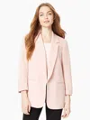 Jones New York Three Quarter Sleeve Blazer In Rose