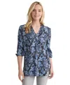 Jones New York Women's Paisley-print 3/4-sleeve Tunic Top In Multi