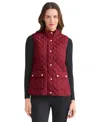 Jones New York Quilted Vest In Burgundy