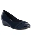 Jones New York Jny-preslee Womens Comfort Insole Manmade Wedge Heels In Navy