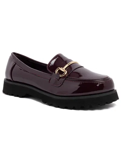 Jones New York Women's Printa Lug Sole Loafers In Burgundy