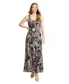 Jones New York Womens Printed Round Neck Sleeveless Chiffon Dress Xs Pxl