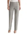 Jones New York Button Tab Plaid Slim Fit Pants In Gray