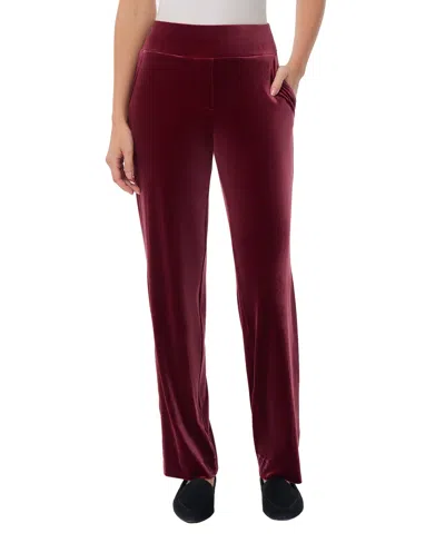 Jones New York Women's Pull-on Straight-leg Pants In Bordeaux