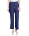 Jones New York Tie Waist Linen Blend Pants In Pacific Navy